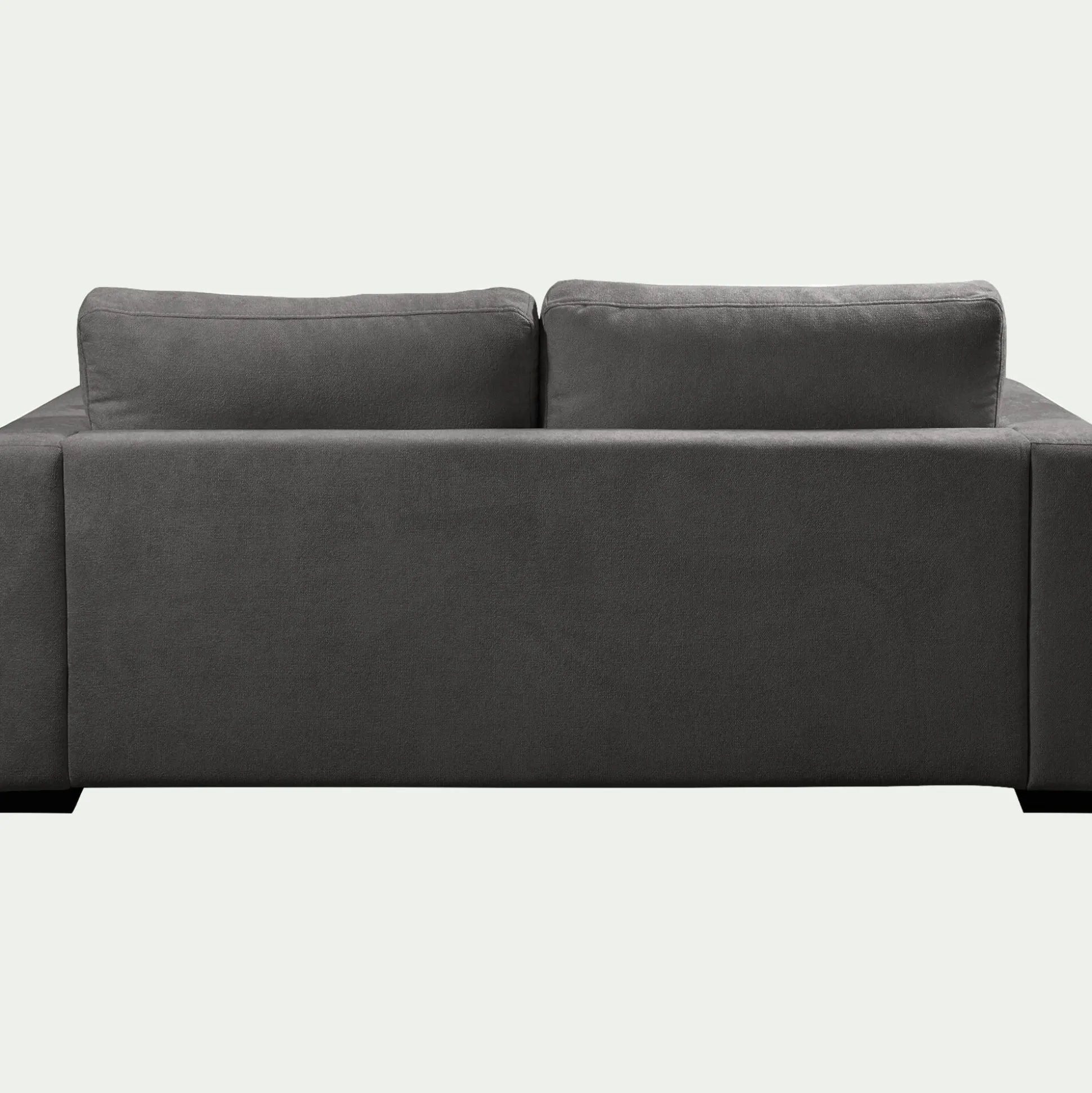 Canapé 3 places fixe en tissu Bloq - gris anthracite