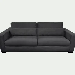 Canapé 5 places fixe en tissu Bloq - gris anthracite