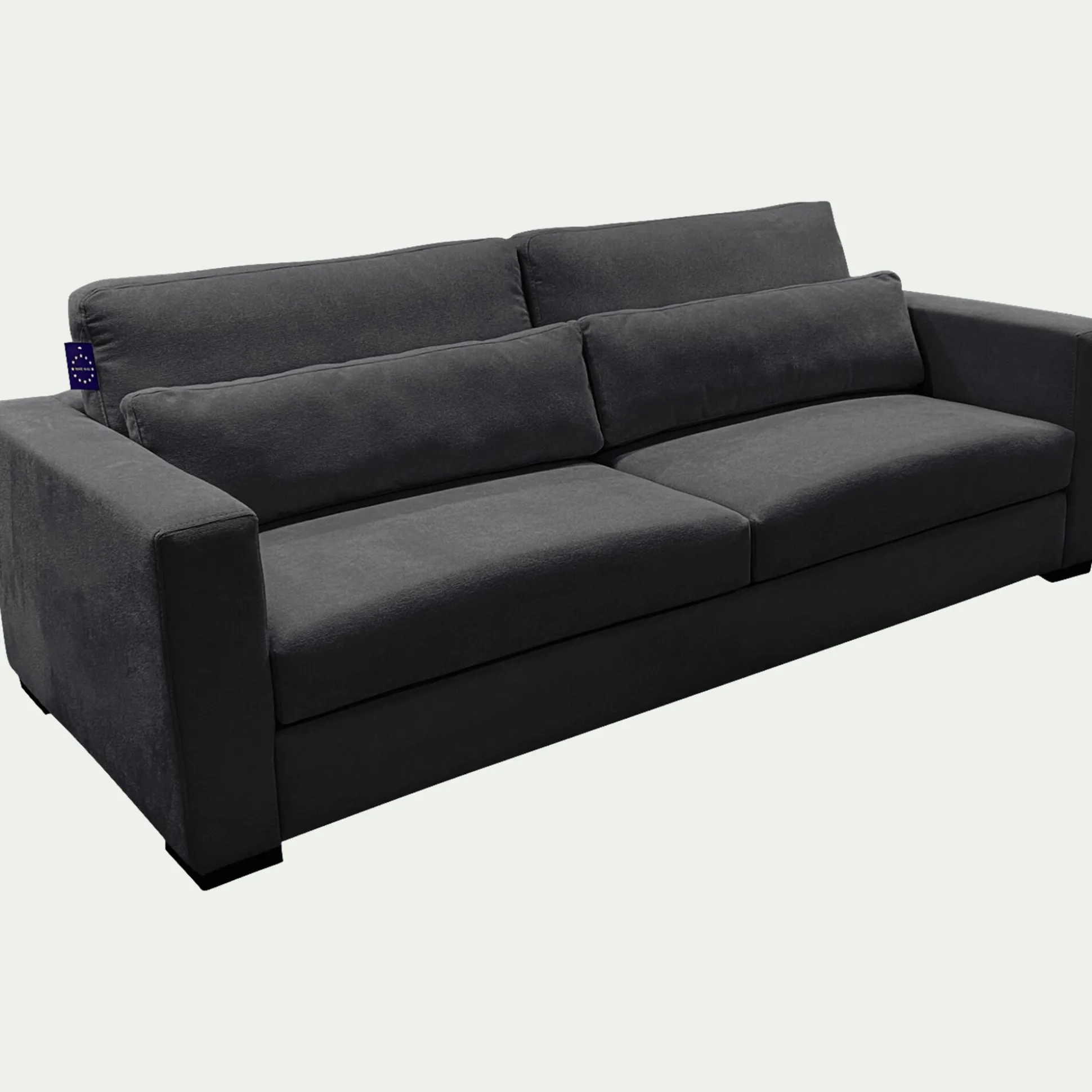 Canapé 5 places fixe en tissu Bloq - gris anthracite