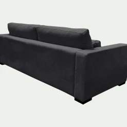 Canapé 5 places fixe en tissu Bloq - gris anthracite