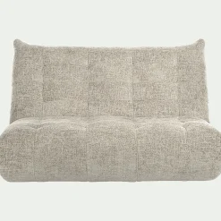 Canapé 3 places fixe en tissu chenille - beige roucas
