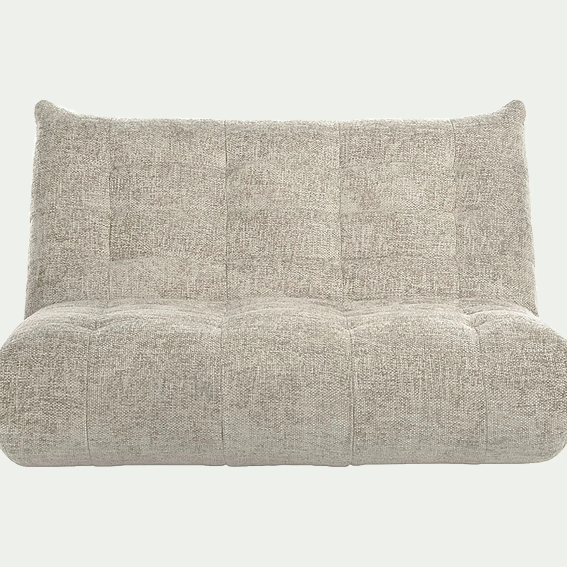 Canapé 3 places fixe en tissu chenille - beige roucas