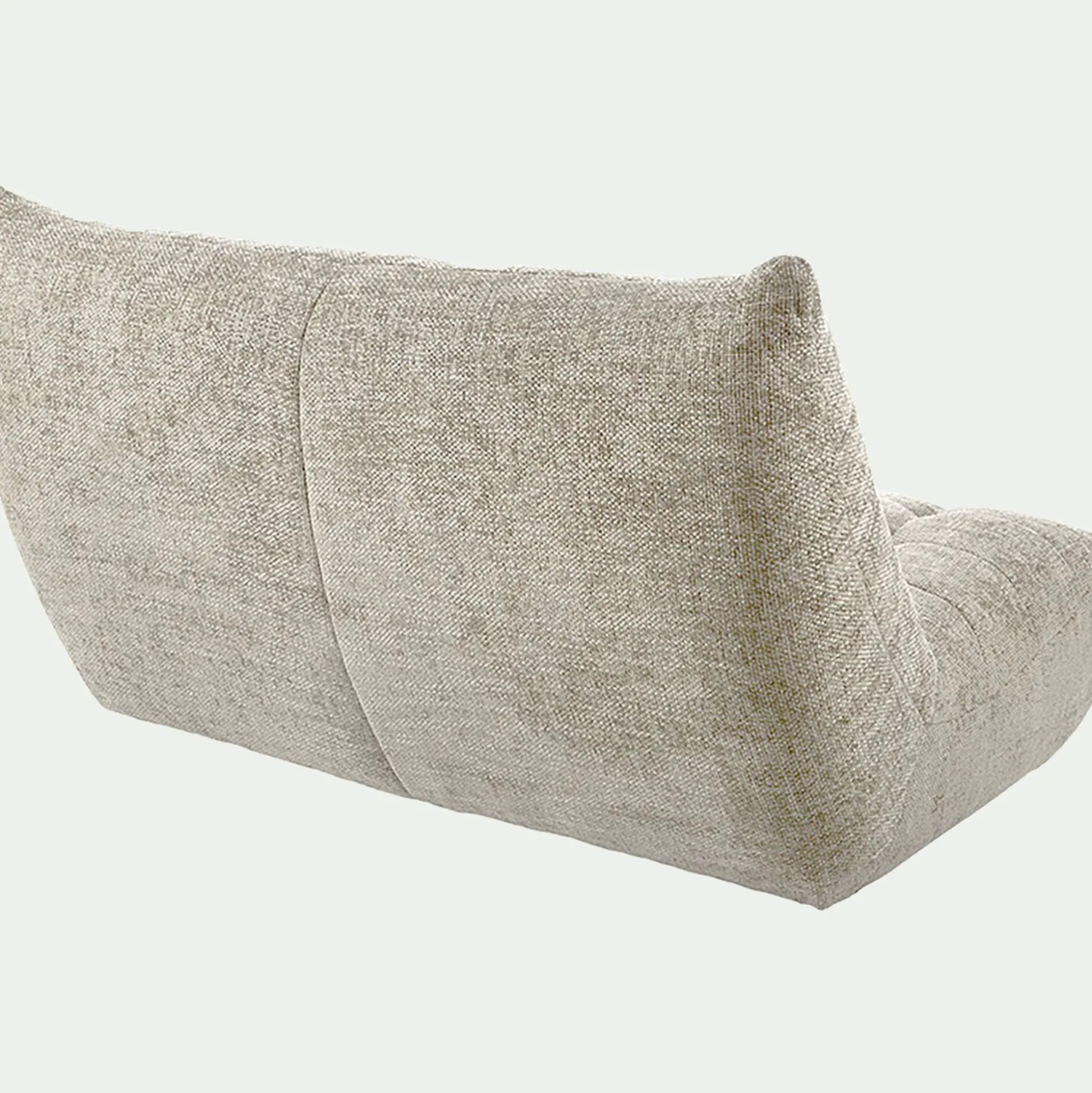 Canapé 3 places fixe en tissu chenille - beige roucas