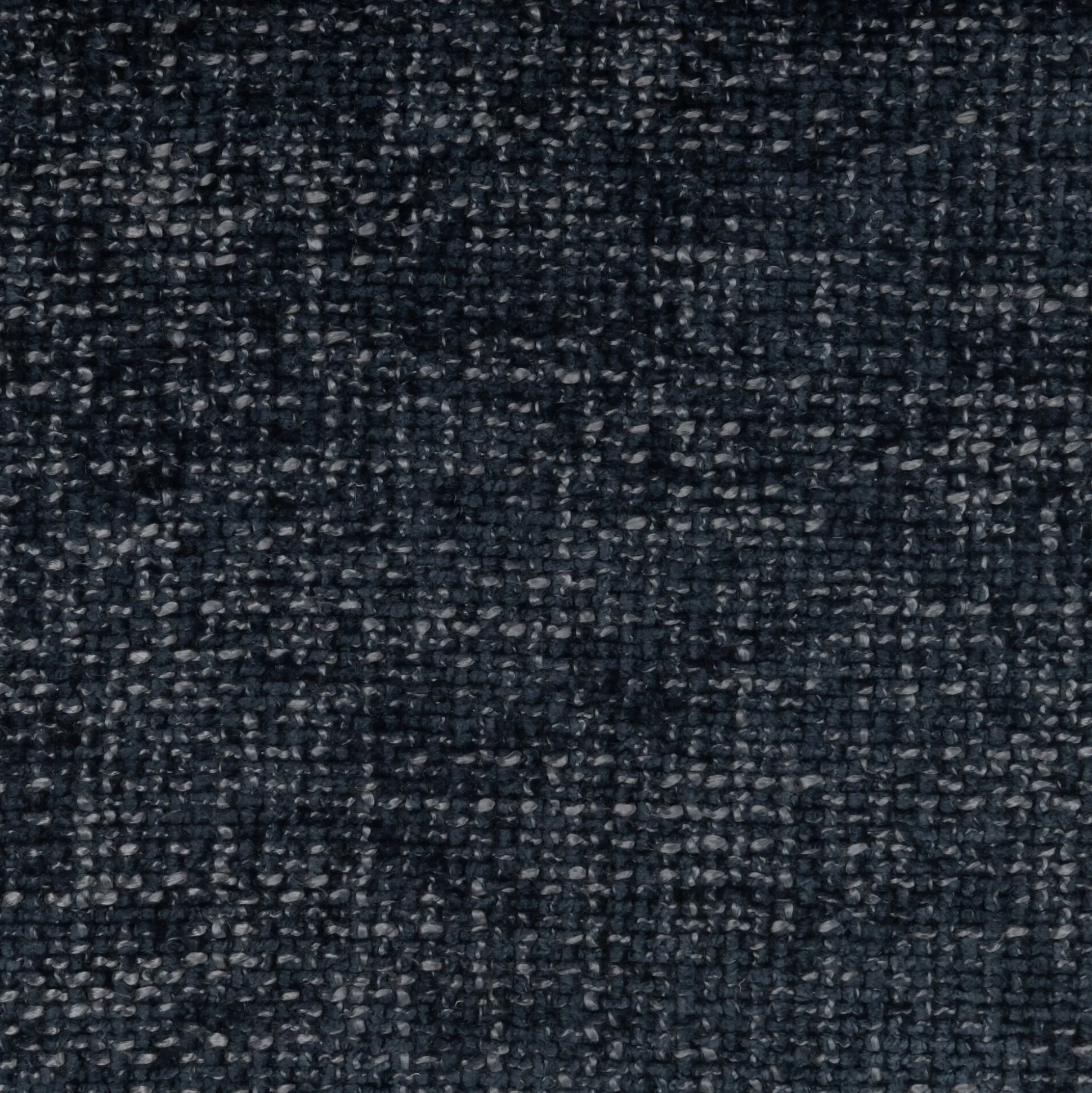 Canapé 3 places fixe en tissu chenille - bleu marine