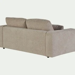 Canapé 3 places fixe en tissu chenille Benjo - beige roucas