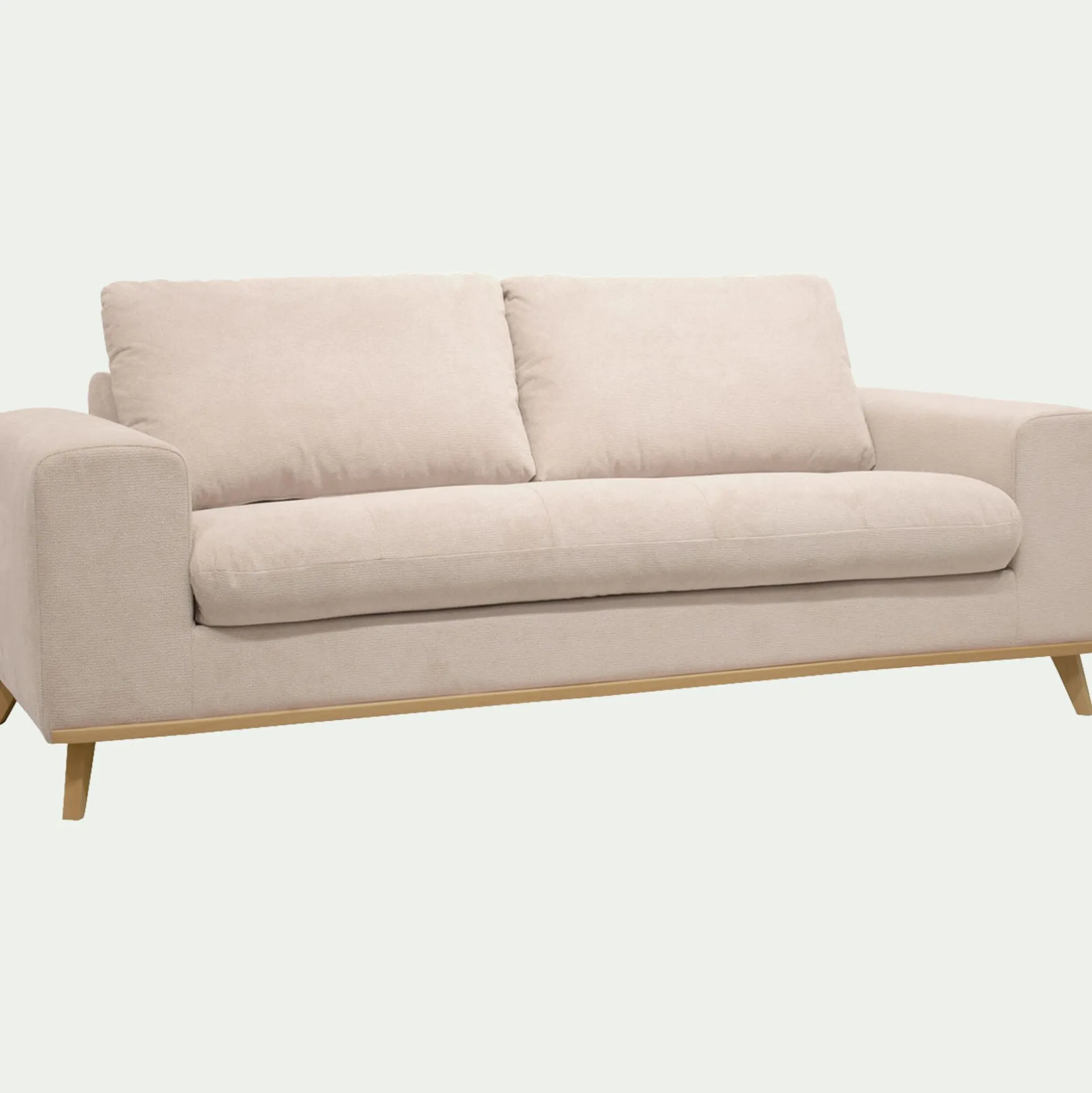 Canapé 3 places fixe en tissu crown - beige roucas