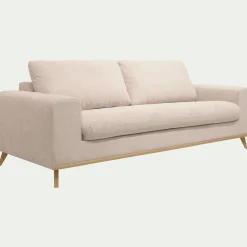 Canapé 4 places fixe en tissu Crown - beige roucas