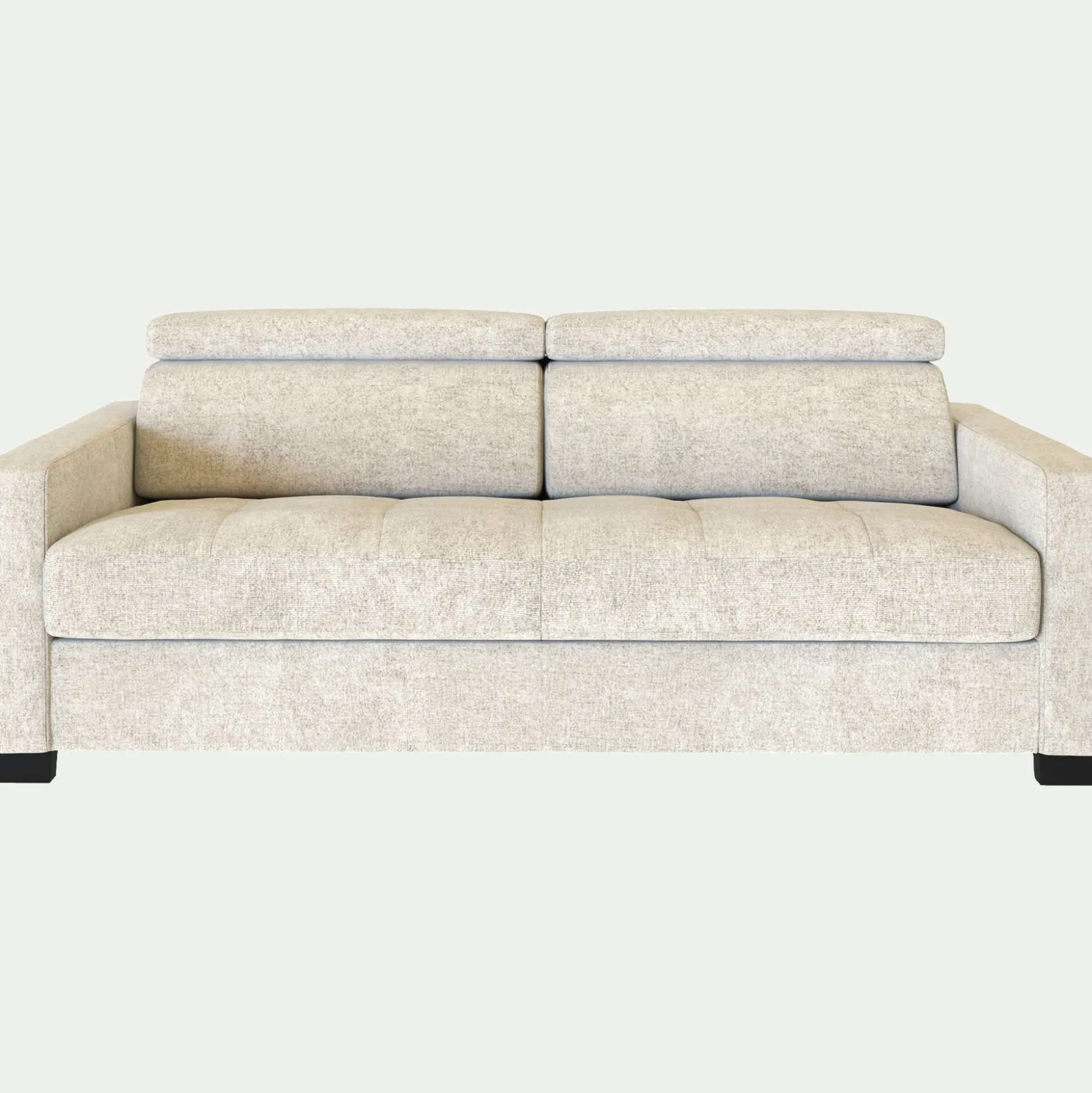 Canapé 3 places fixe en tissu Genesis avec accoudoirs 15cm - blanc ventoux