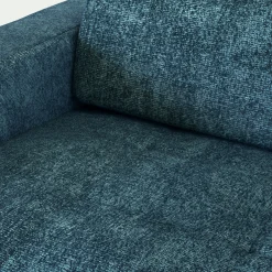 Canapé 3 places fixe en tissu Genesis avec accoudoirs 15cm - bleu figuerolles