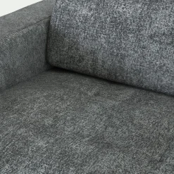 Canapé 3 places fixe en tissu Genesis avec accoudoirs 20cm - gris ardoise