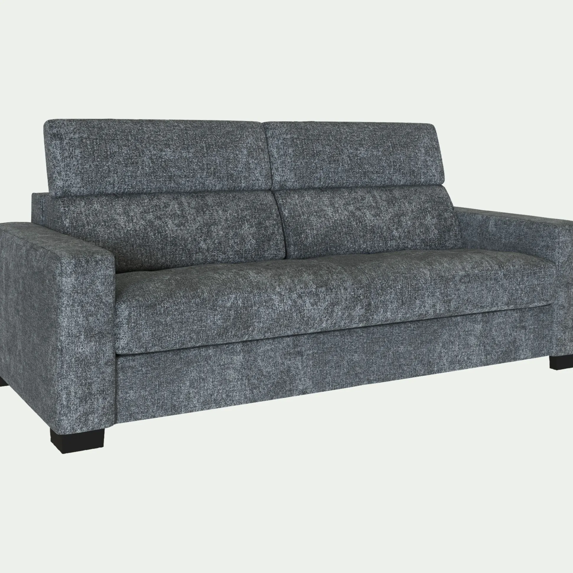 Canapé 3 places fixe en tissu Genesis avec accoudoirs 20cm - gris ardoise
