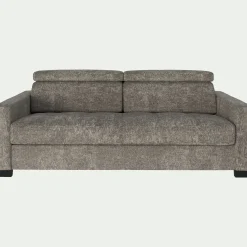 Canapé 3 places fixe en tissu Genesis avec accoudoirs 15cm - beige alpilles