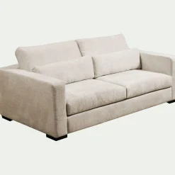 Canapé 5 places fixe en tissu genesis - beige