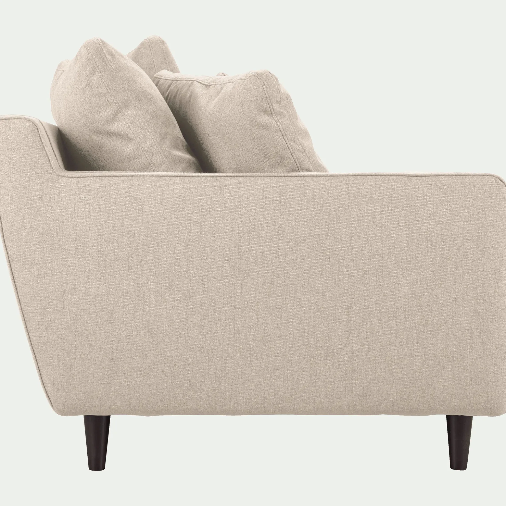 Canapé 5 places fixe en tissu joint - beige roucas