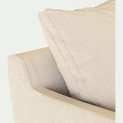 Canapé 3 places fixe en tissu joint - beige roucas