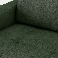 Canapé 3 places fixe en tissu monclar avec accoudoirs 15cm - vert cèdre