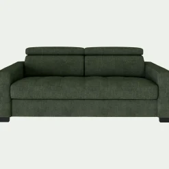 Canapé 2 places fixe en tissu monclar avec accoudoirs 20cm - vert cèdre