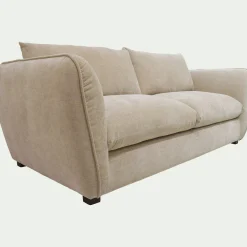 Canapé 3 places fixe en tissu Nature - beige