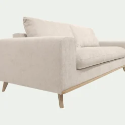 Canapé 3 places fixe en tissu Storm - beige roucas