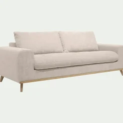 Canapé 4 places fixe en tissu Storm - beige roucas