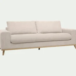 Canapé 4 places fixe en tissu Storm - beige roucas