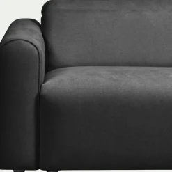 Canapé 3 places relax droit en tissu - gris anthracite