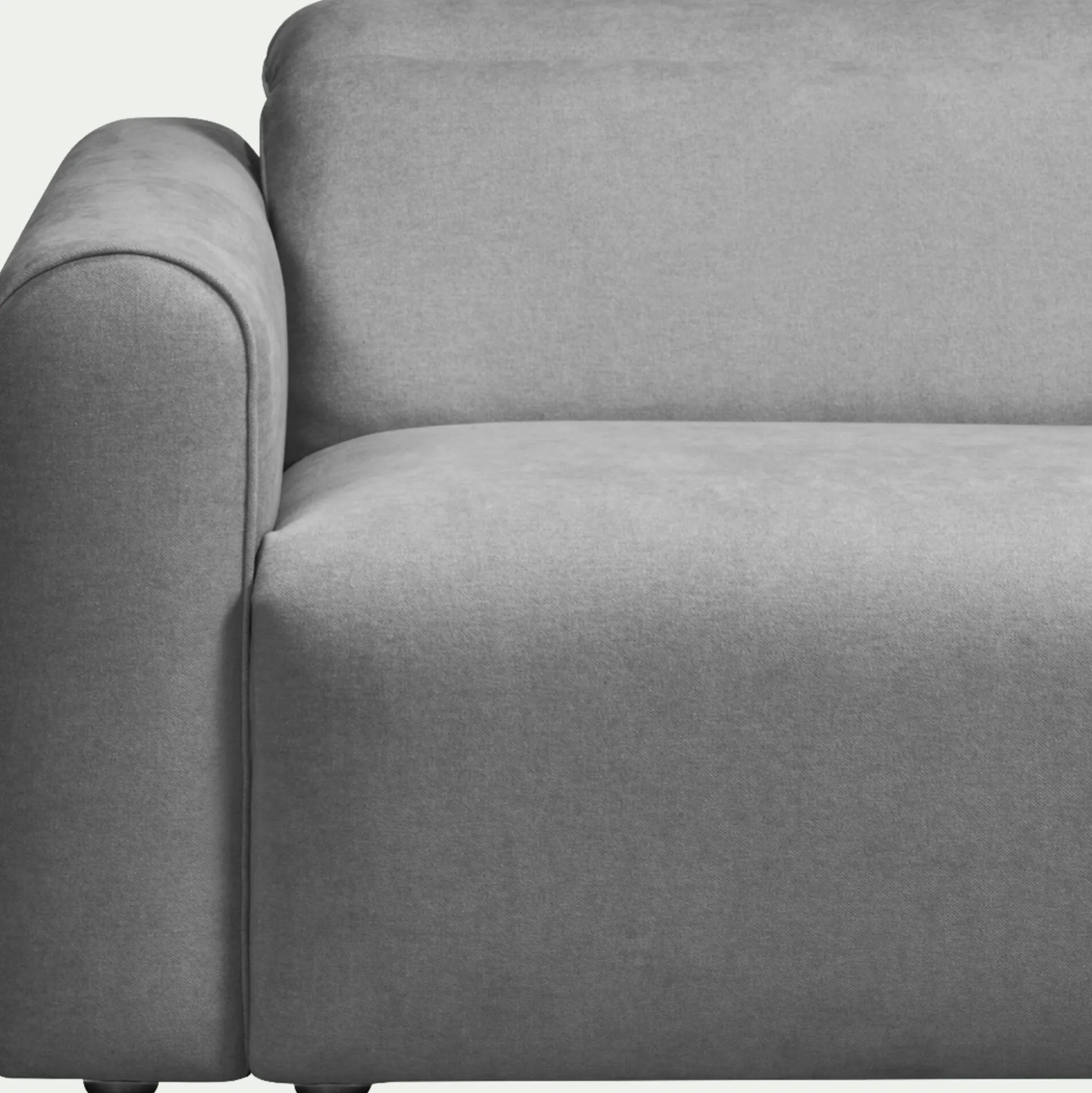 Canapé 3 places relax droit en tissu - gris moyen