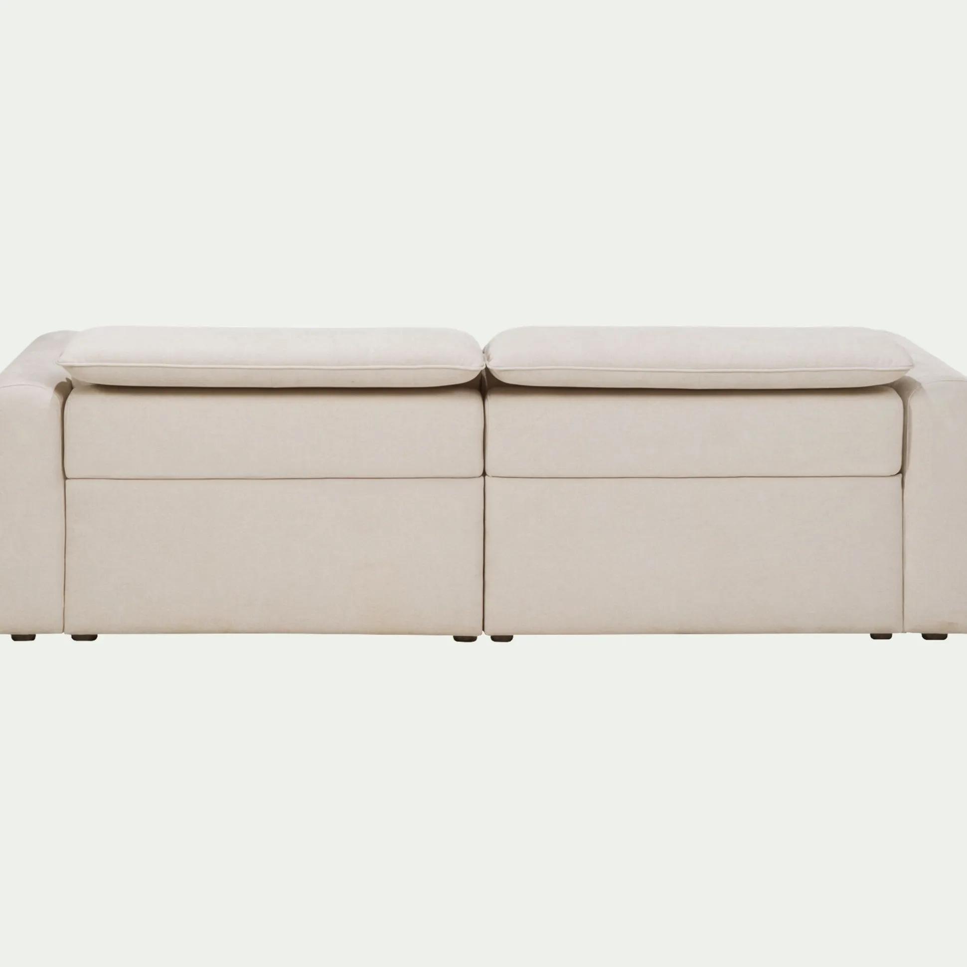 Canapé 3 places relax droit en tissu - beige roucas