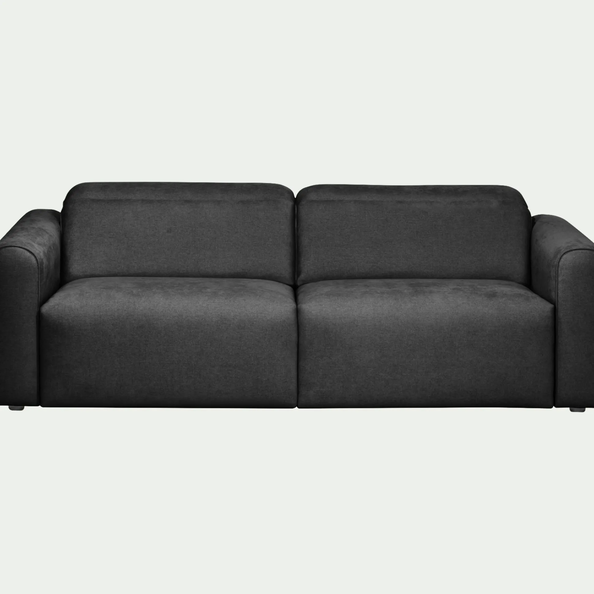 Canapé 3 places 2 relax droit en tissu - gris anthracite
