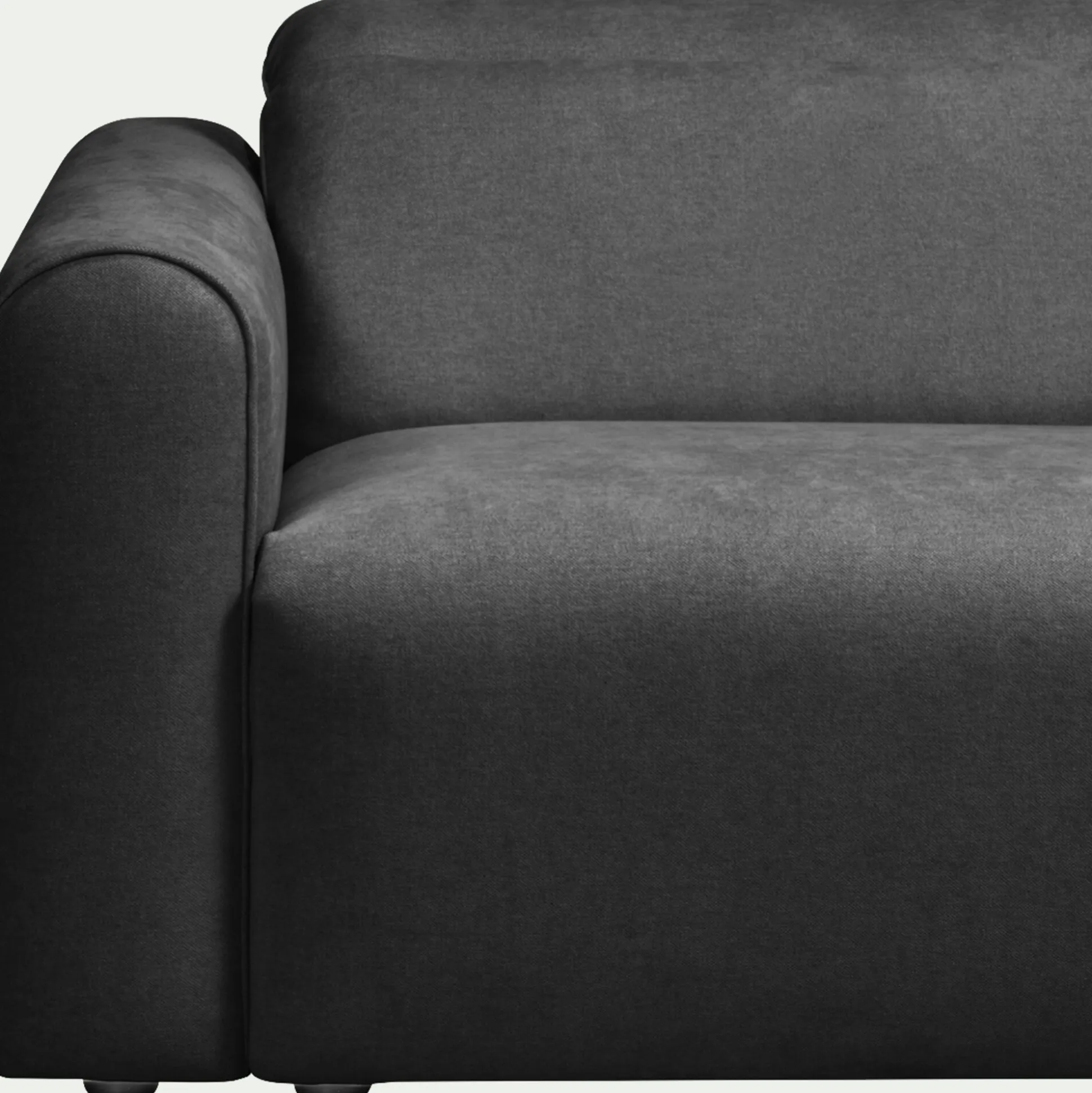 Canapé 3 places 2 relax droit en tissu - gris anthracite