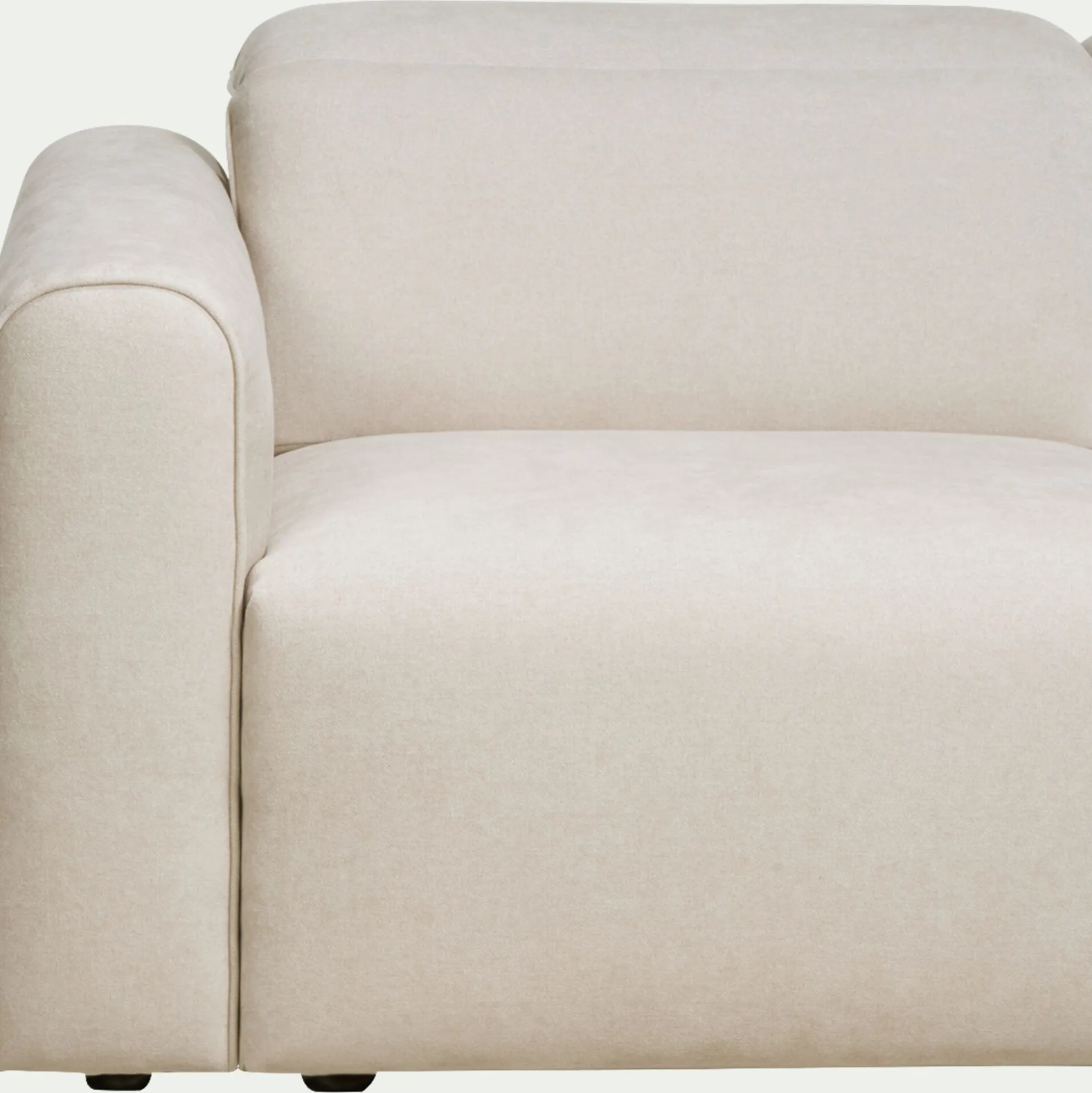 Canapé 5 places relax droit en tissu - beige roucas