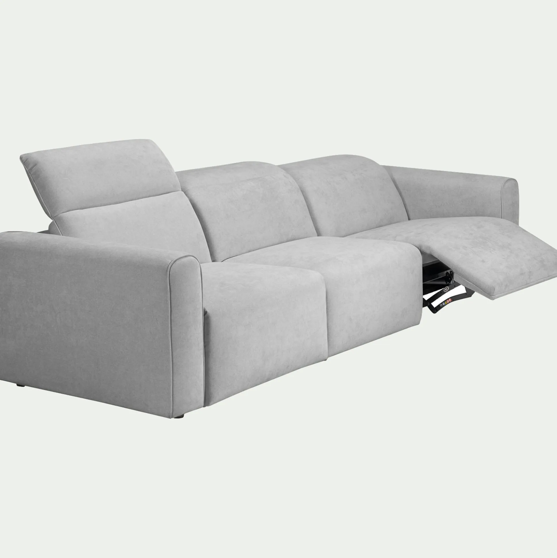 Canapé 5 places relax droit en tissu - gris borie
