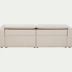 Canapé 3 places 2 relax en tissu - beige roucas