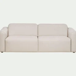 Canapé 3 places relax gauche en tissu - beige roucas