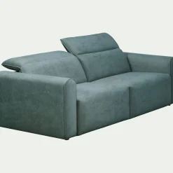 Canapé 3 places relax gauche en tissu - bleu niolon