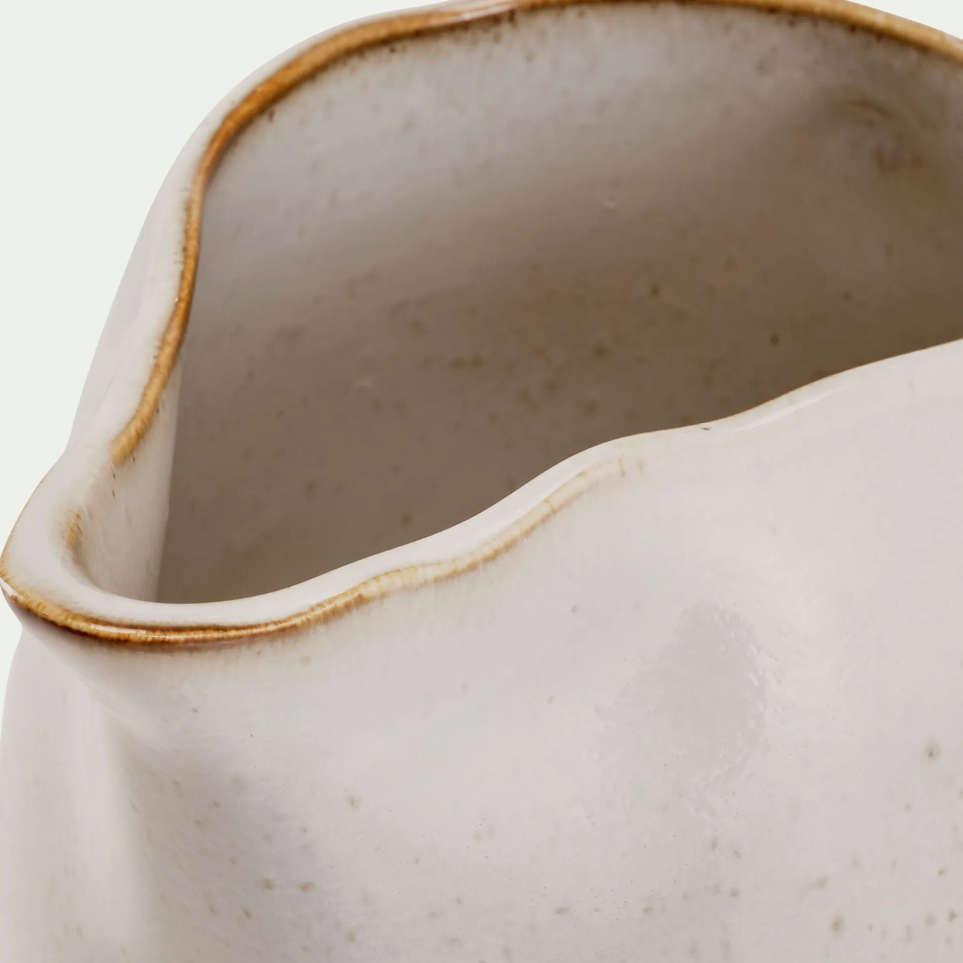 Carafe avec anse en grès 1,1L - beige alpilles