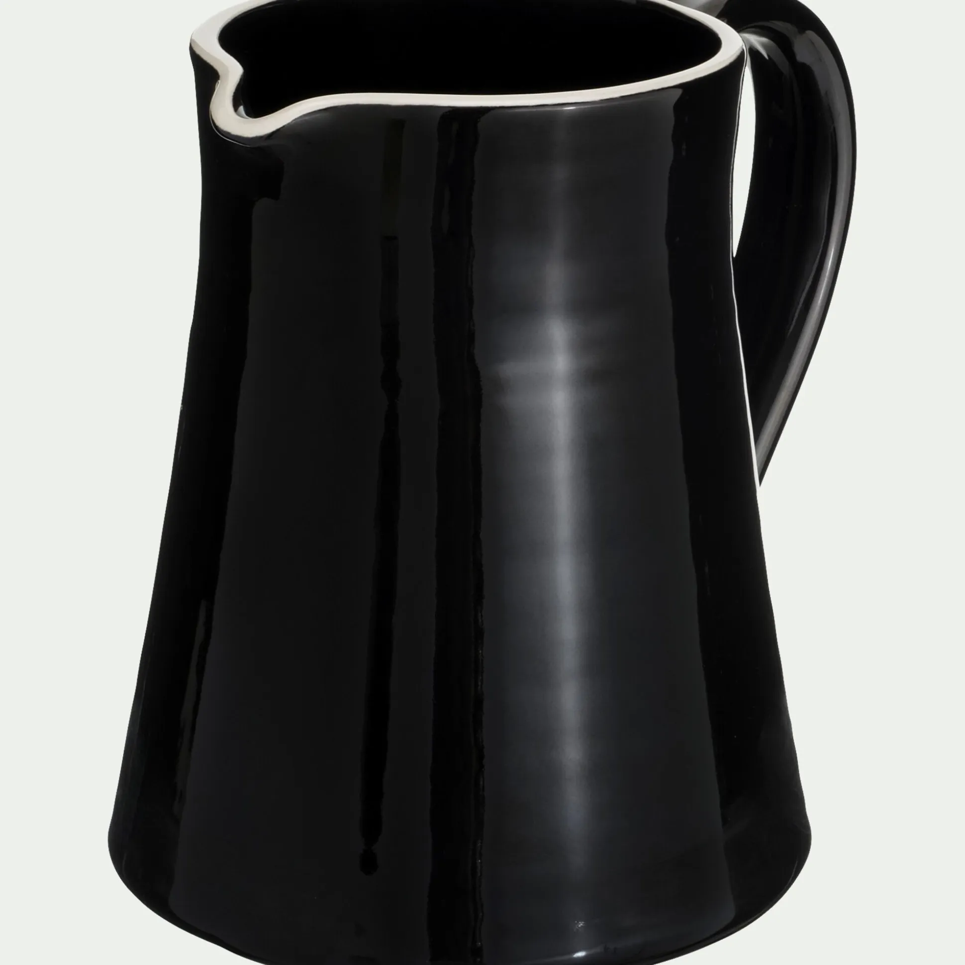 Carafe avec anse en grès 2L - noir