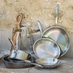 Casserole en inox D20cm - argenté métallisé