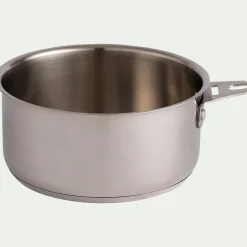 Casserole en inox D18cm - gris métallisé