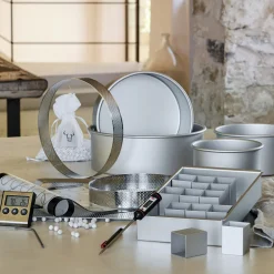 Cercle de cuisson perforé en inox D20cm - argenté