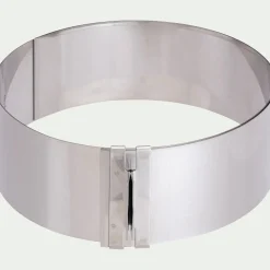 Cercle réglable en inox D16cm à D28cm - argenté