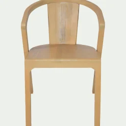 Chaise avec accoudoirs en bois d'acajou - bois clair