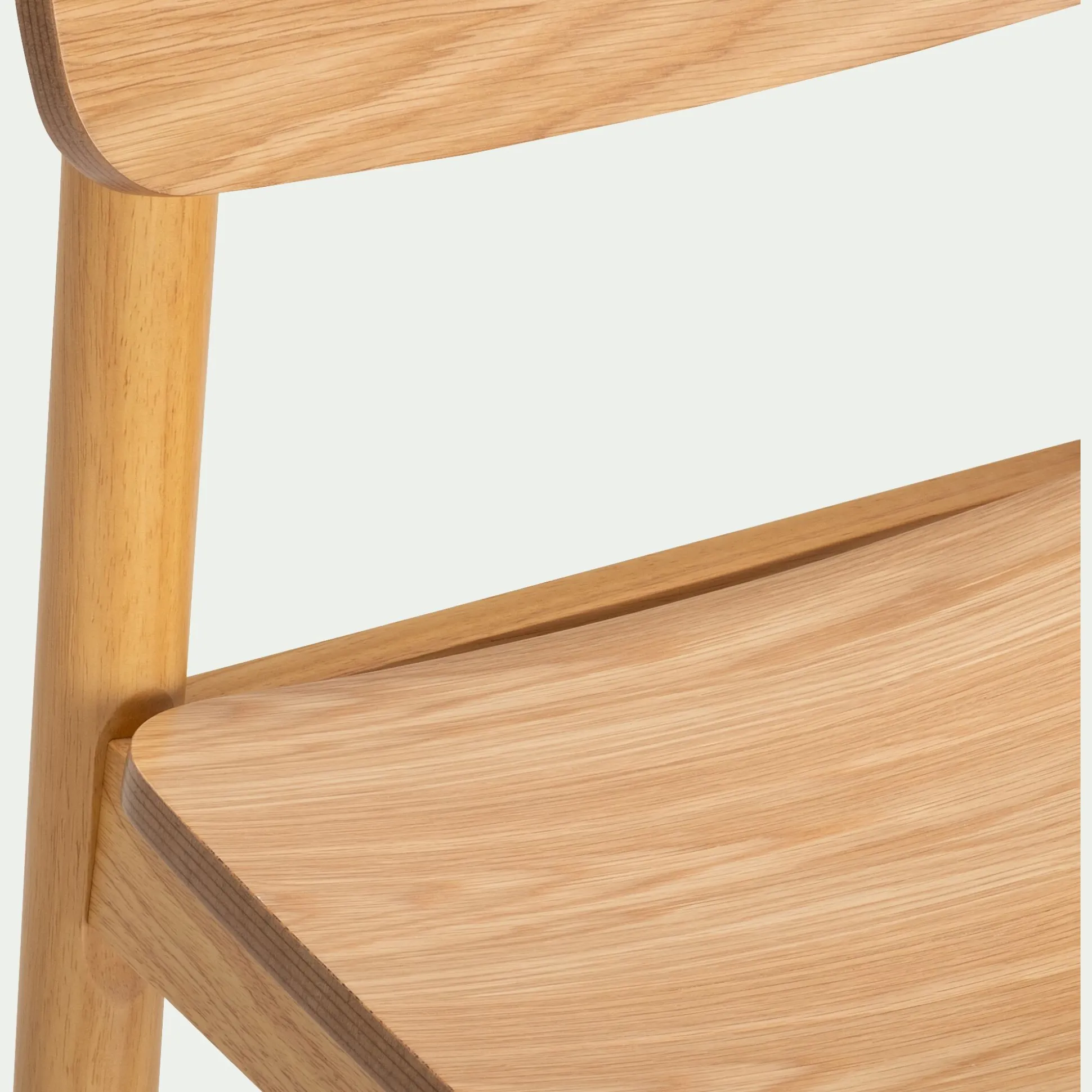 Chaise de bar en chêne et hévéa H105cm - bois clair