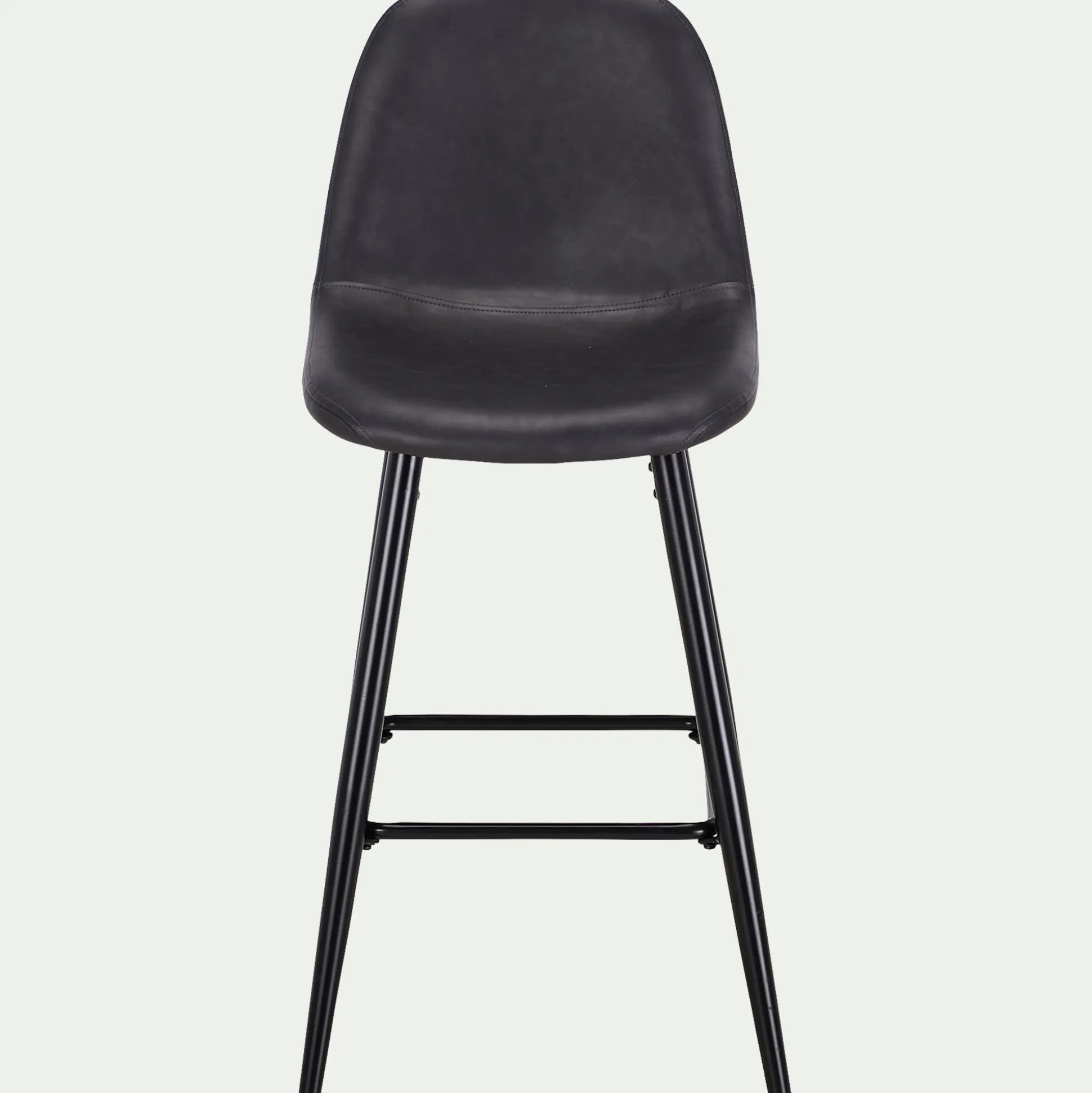Chaise de bar en simili - noir H66cm