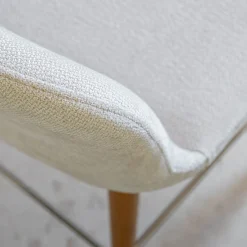 Chaise de bar en tissu et frêne H66cm - beige