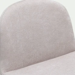 Chaise de bar en tissu et frêne H66cm - beige
