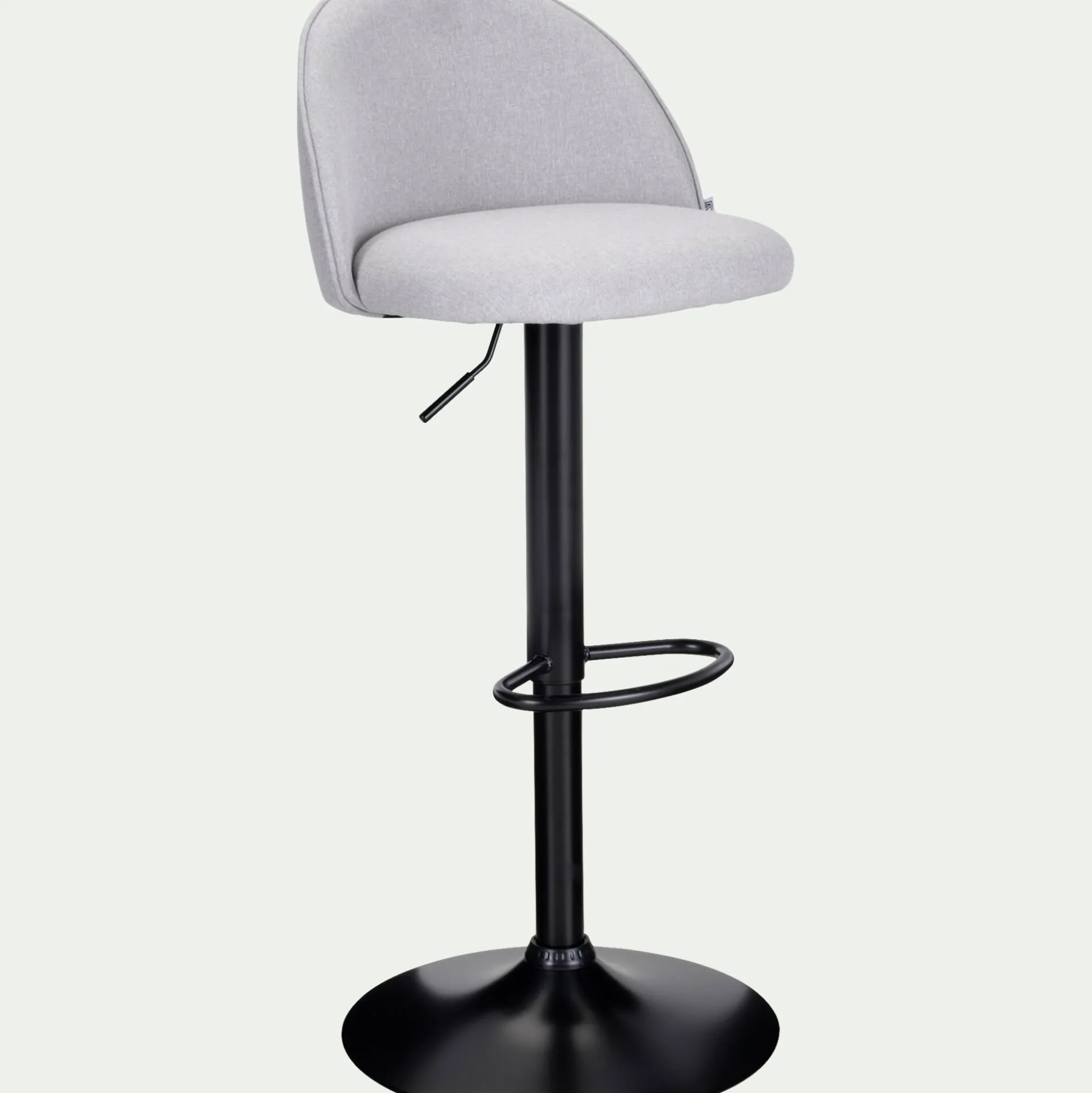Chaise de bar en tissu - gris borie H86cm