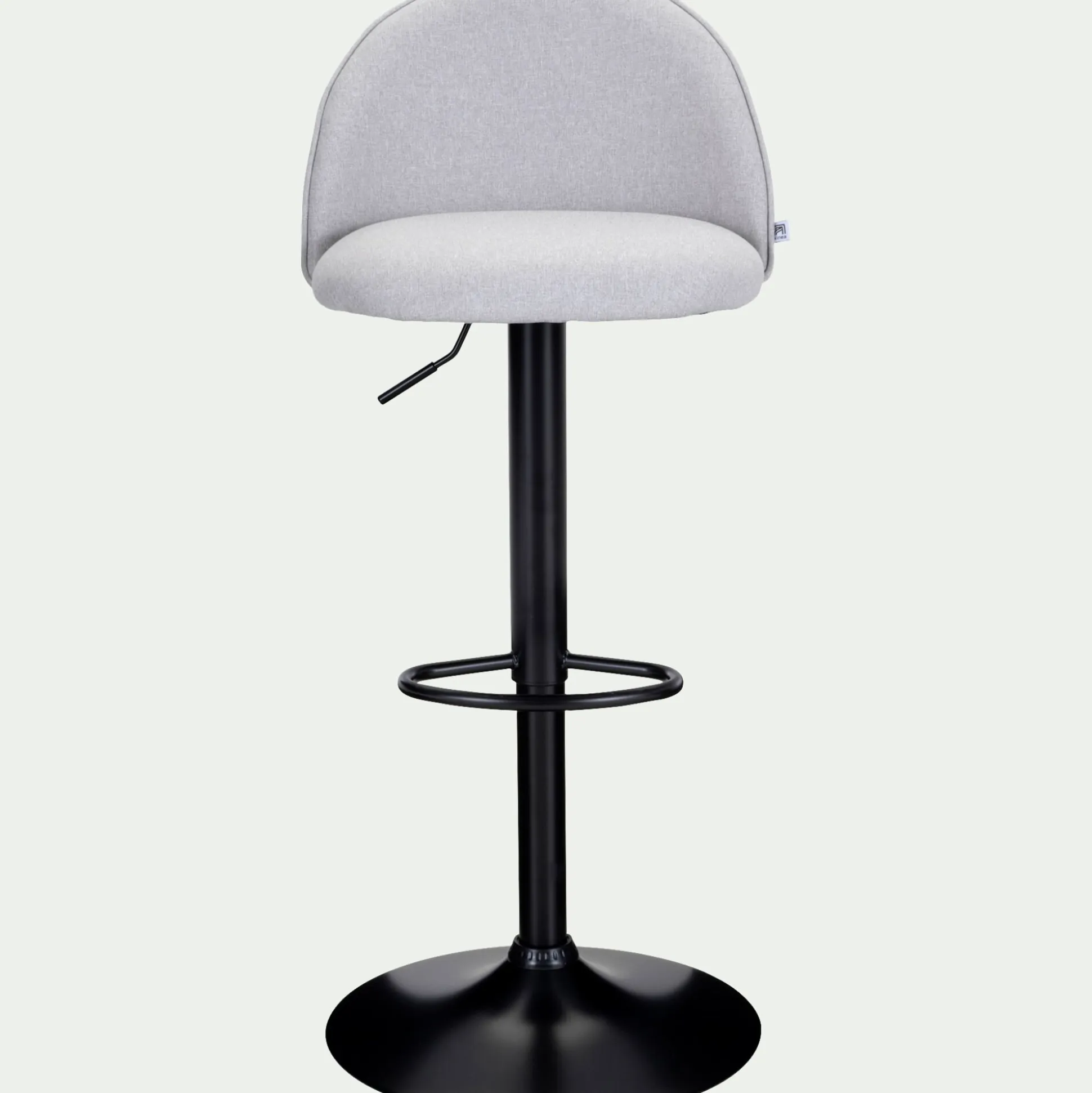 Chaise de bar en tissu - gris borie H86cm