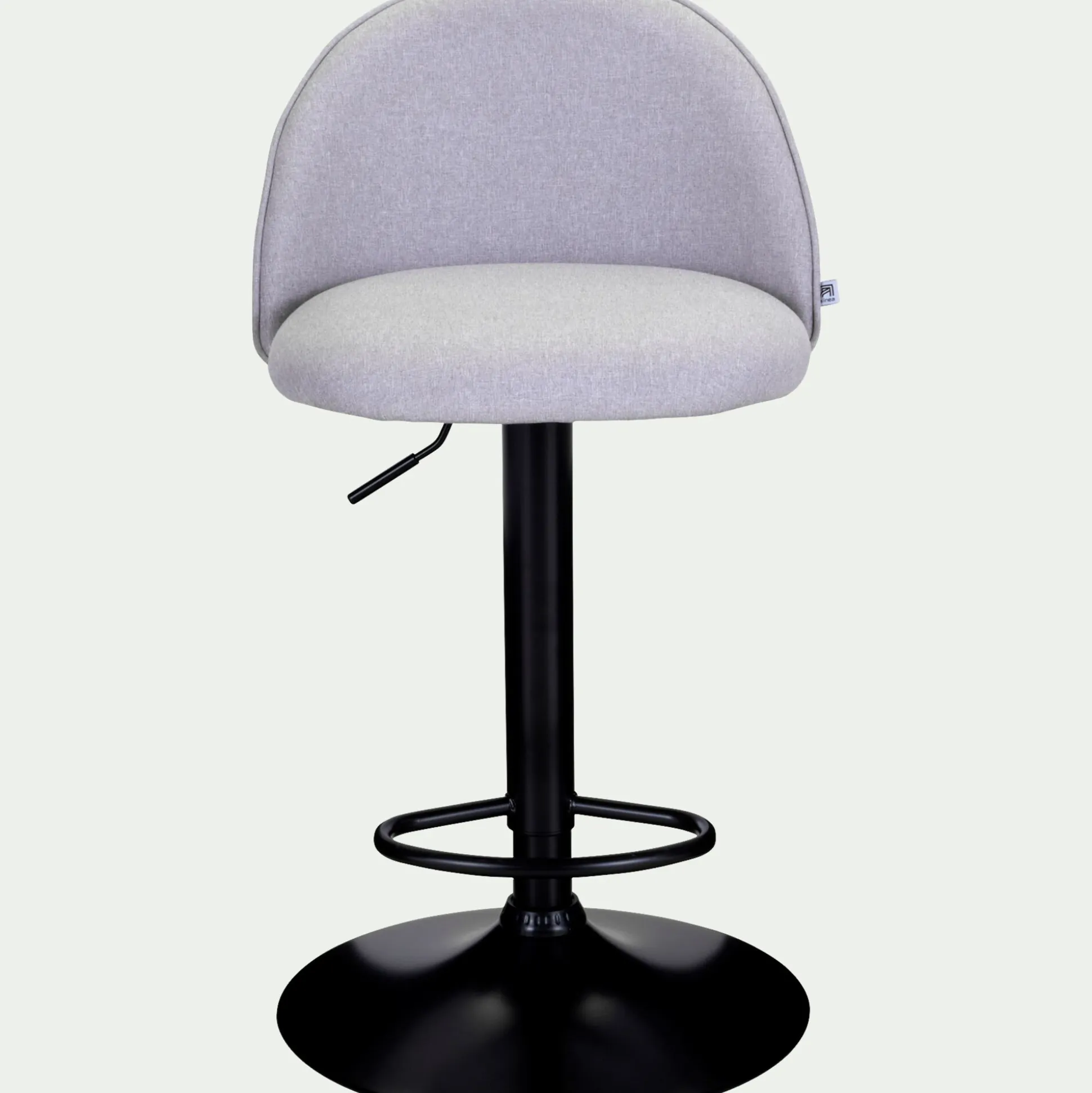 Chaise de bar en tissu - gris borie H86cm