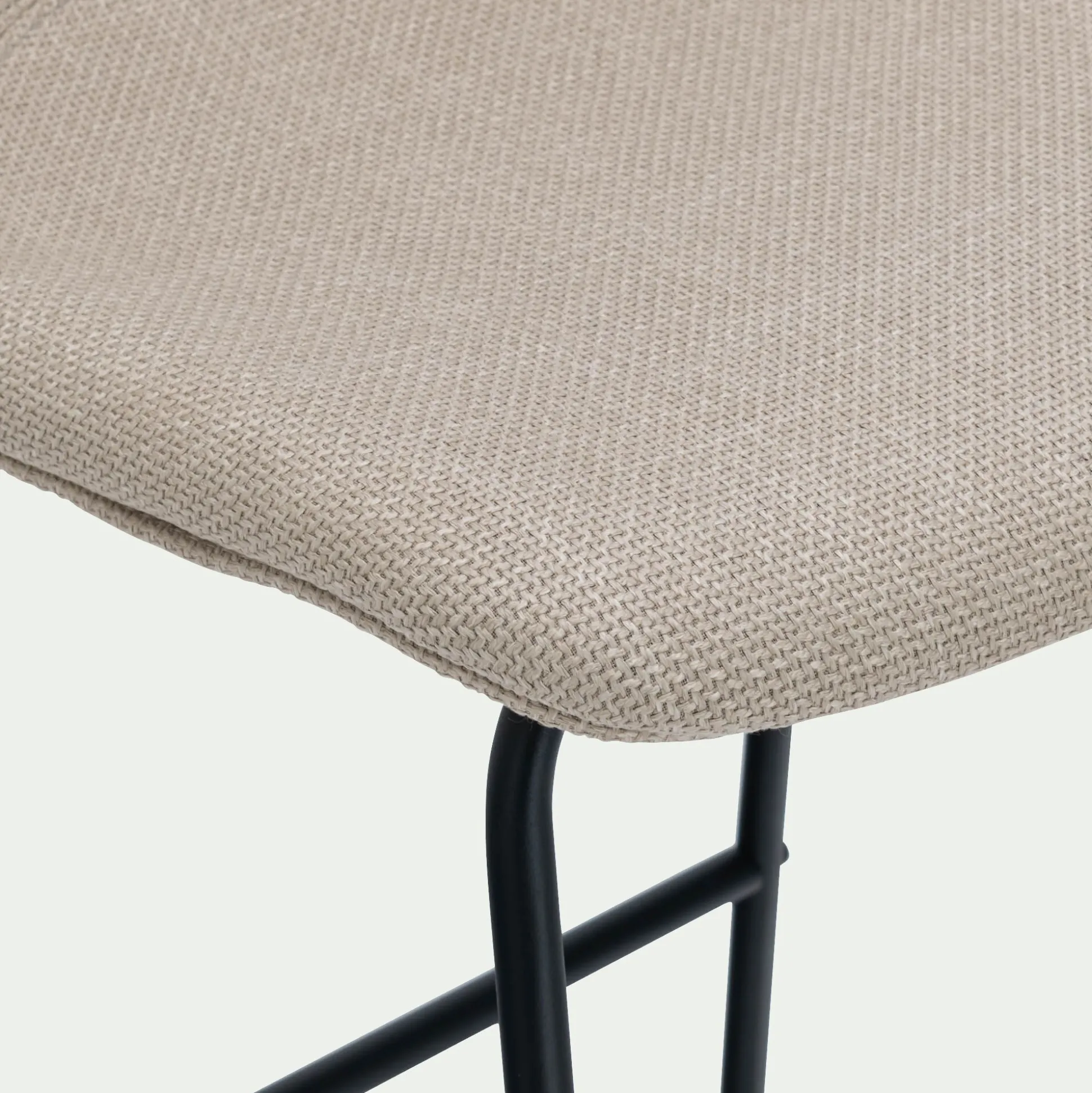 Chaise de bar en tissu H66cm - beige